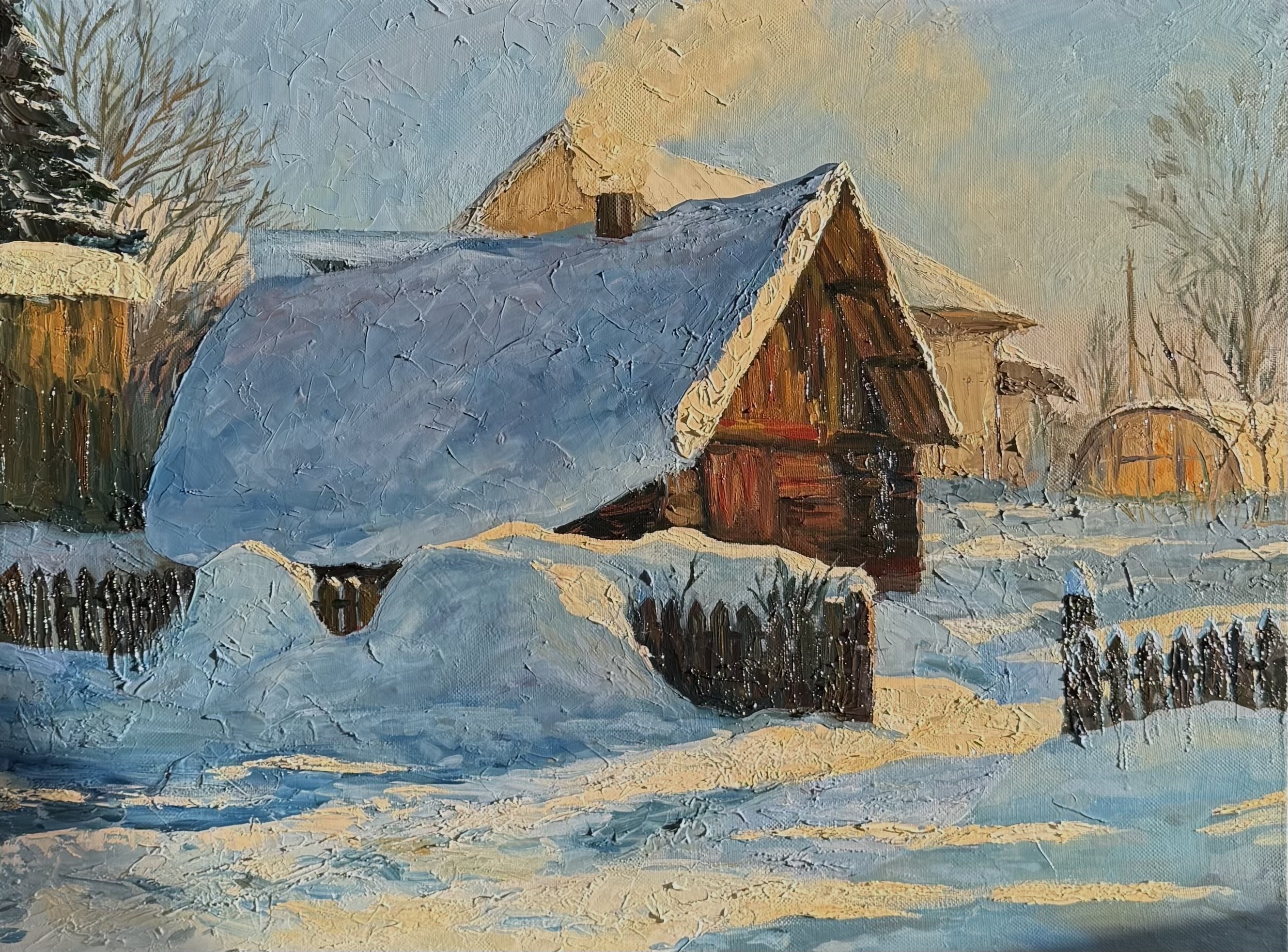 Where Frost Whispers – oil painting by Xristina